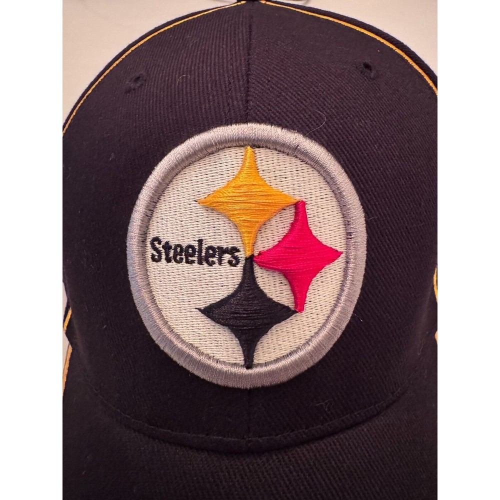 Pittsburgh Steelers NFL Team Apparel Black Hat Cap Adjustable - Picture 9 of 11